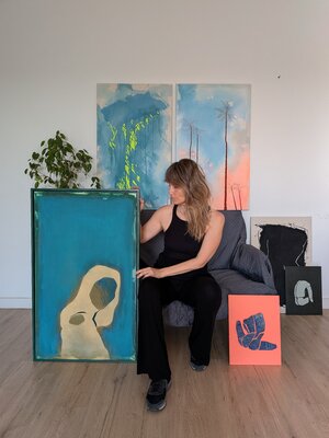 Maria Castro Zuzuarregui in the Studio