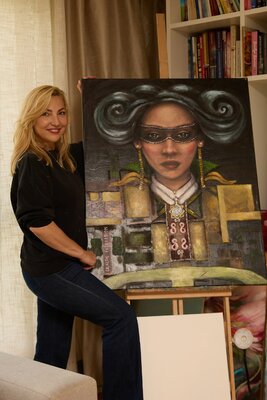 Anna Brańska in the Studio
