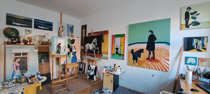 Juan Miguel Restrepo Valdes in the Studio