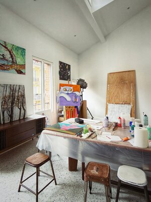 Jie Wang in the Studio: Atelier de Jie WANG à Paris