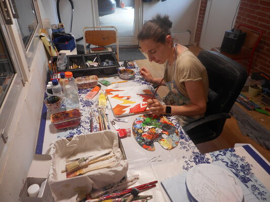 Alexandra Albertsen in the Studio