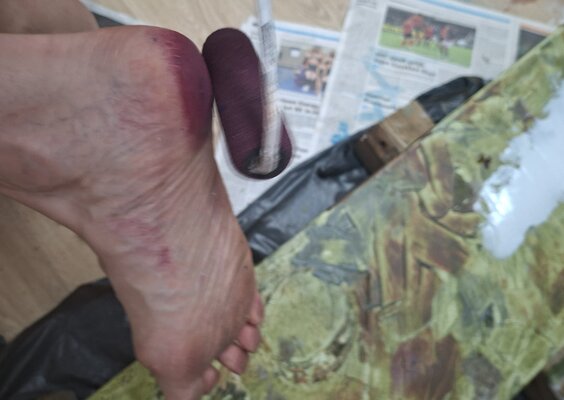 Natasha Haydon in the Studio: Using my own feet to make "Fate"