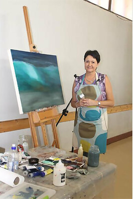 Elaine Marx in the Studio