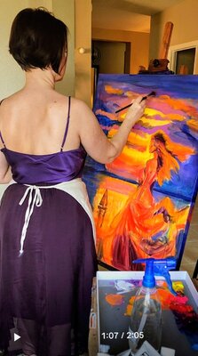 ELENA LE CLAIRE in the Studio