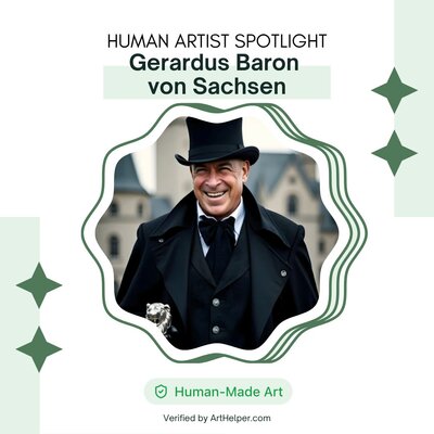 Gerardus Cornielje Baron von Sachsen im Studio: Art Helper - Human Artist Spotlight - August 2026