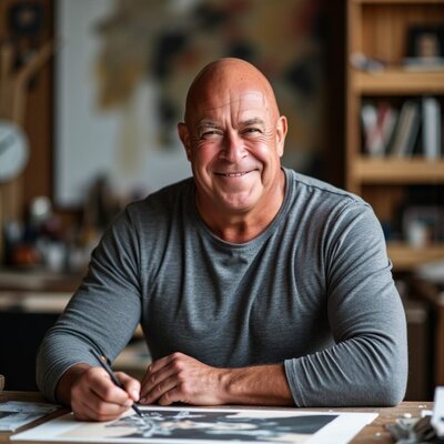 Gerardus Cornielje Baron von Sachsen im Studio