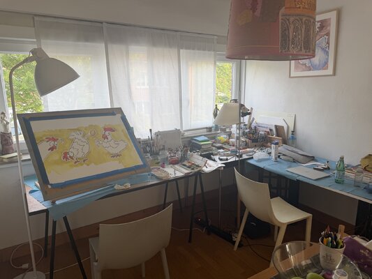 Myrjam De Keyser in the Studio: Second working place at my partners home
