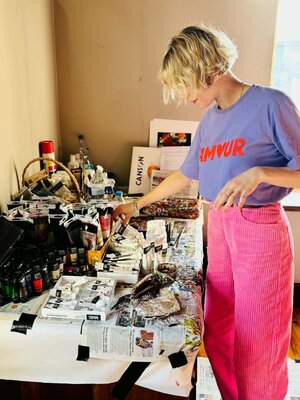 Clarisse Fournier in the Studio