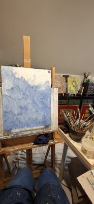 Liz Lovell in the Studio