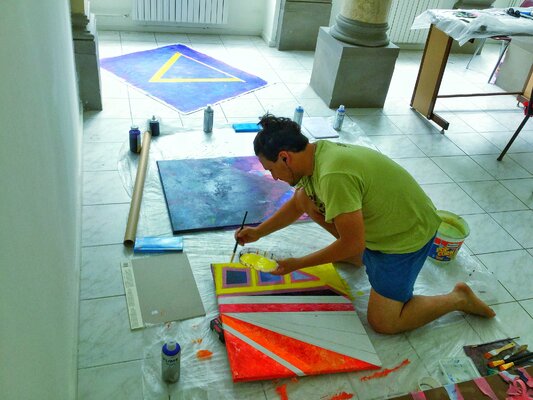 Teo Sirio Sica in the Studio