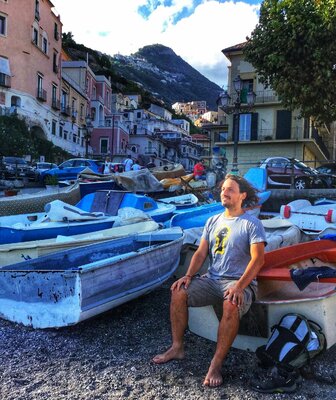 Teo Sirio Sica in the Studio: Amalfi Coast, South Italy: I was born here, and my spirit feels great when I go back to my Amalfi Coast