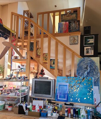 Frederica Henrieta Lecornu in the Studio: In this place I working. Here I create and dreaming with open eyes