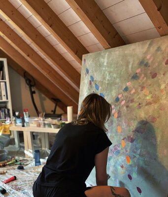 Lya Studer in the Studio