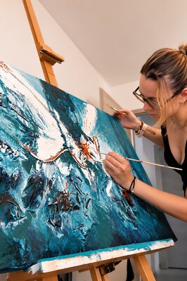 Alexandra Ensel in the Studio