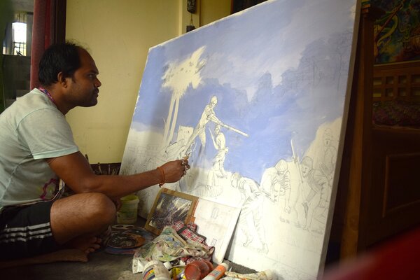 Ajoy Dey im Studio
