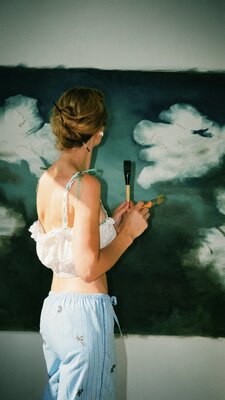 Marie Eve Melnyk in the Studio