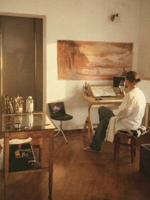 Marie Eve Melnyk in the Studio