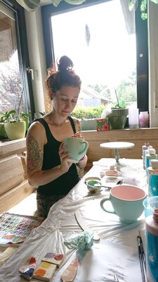 Aylin Schickel in the Studio