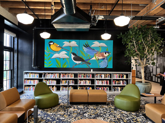 Ilaamen Pelshaw in the Studio: Artwork created for the Omaha Public Library, Downtown Branch