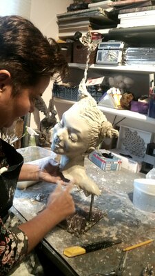 Elena Kraft in the Studio
