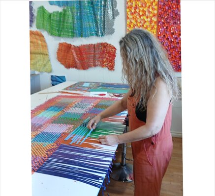 Julee Latimer in the Studio
