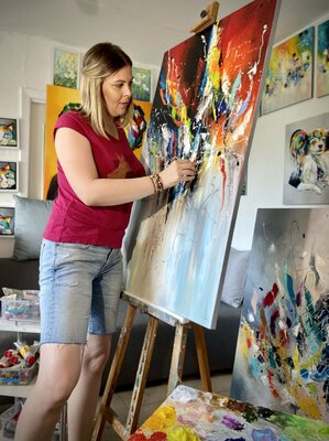 Liubov Kuptsova im Studio