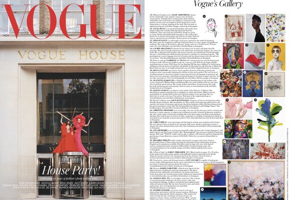 Lina Redford in the Studio: Publication in British Vogue Nov'23