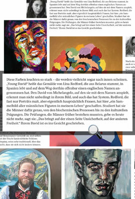 Lina Redford in the Studio: Frankfurter Allgemeine Magazin