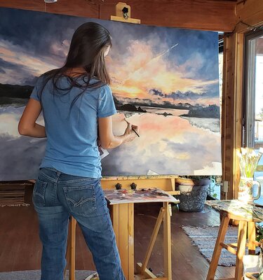 Katrina Case in the Studio