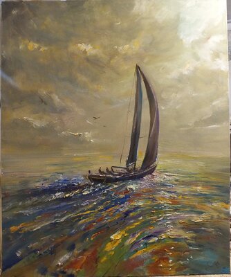 Artem Brazhnik in the Studio: I work with large canvases and most of the time my Studio is hidden in canvases