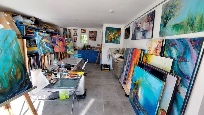 Françoise Dugourd-Caput in the Studio: atelier galerie