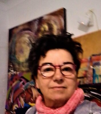 Irma Engelbrecht in the Studio: done for the day and happy with my work....