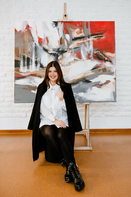 Egle Karlonaite in the Studio