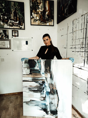 Egle Karlonaite in the Studio