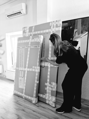 Egle Karlonaite in the Studio