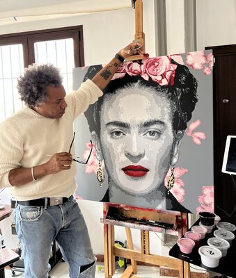 Michel Acosta Perez in the Studio