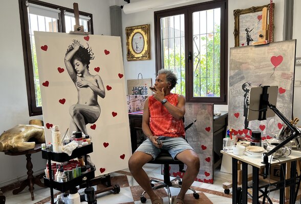Michel Acosta Perez in the Studio