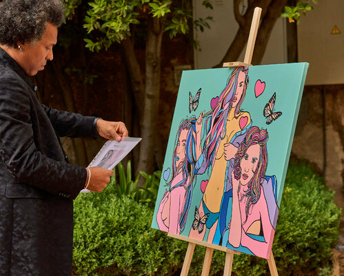 Michel Acosta Perez in the Studio