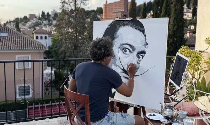 Michel Acosta Perez in the Studio: Artista en estudio