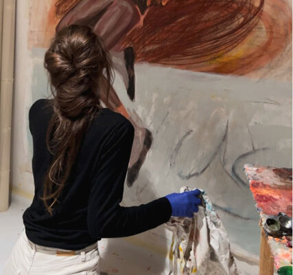 Claudia Barbu in the Studio