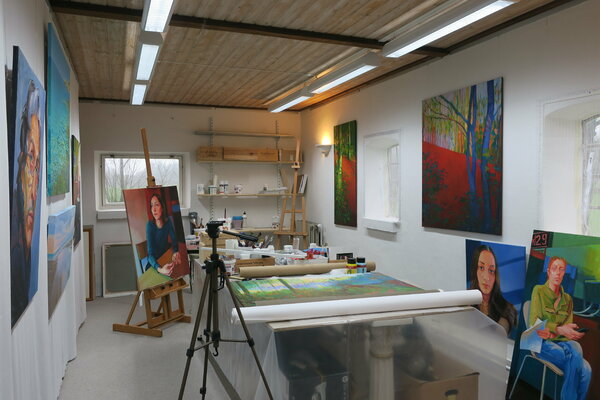 Karen Kruse in the Studio: Estudio en Vejle