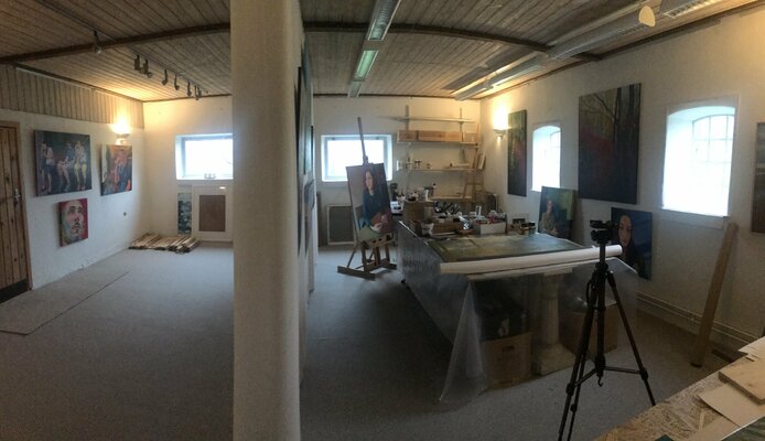 Karen Kruse in the Studio: Estudio en Vejle
