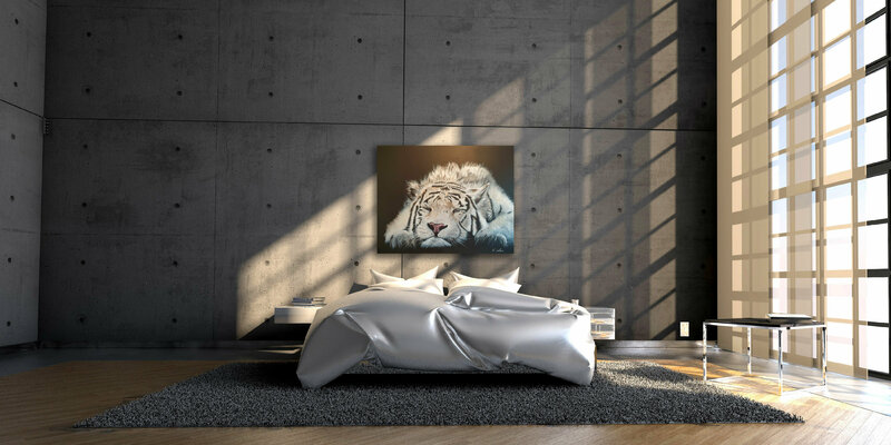 K-roline in the Studio: Mise en ambiance de la toile "Ni tout blanc, ni tout noir" en 120 x 150 cm