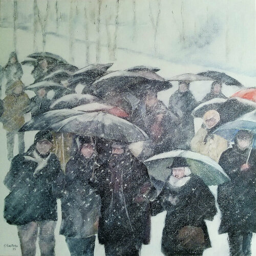 Sin miedo a la ventisca by Tomás Castaño, Painting for Sale on Select