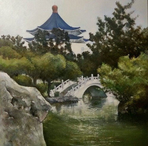 Chiang Kai-Shek Memorial hall-Taipei by Tomás Castaño, Painting for Sale on Select