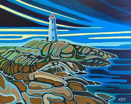 Peggy's Cove-Nova Scotia, Canada by David Tomlin, Painting for Sale on Select