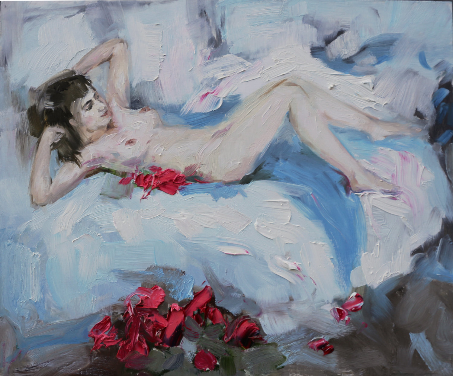 Nu du matin Olga Novokhatska Original painting for sale