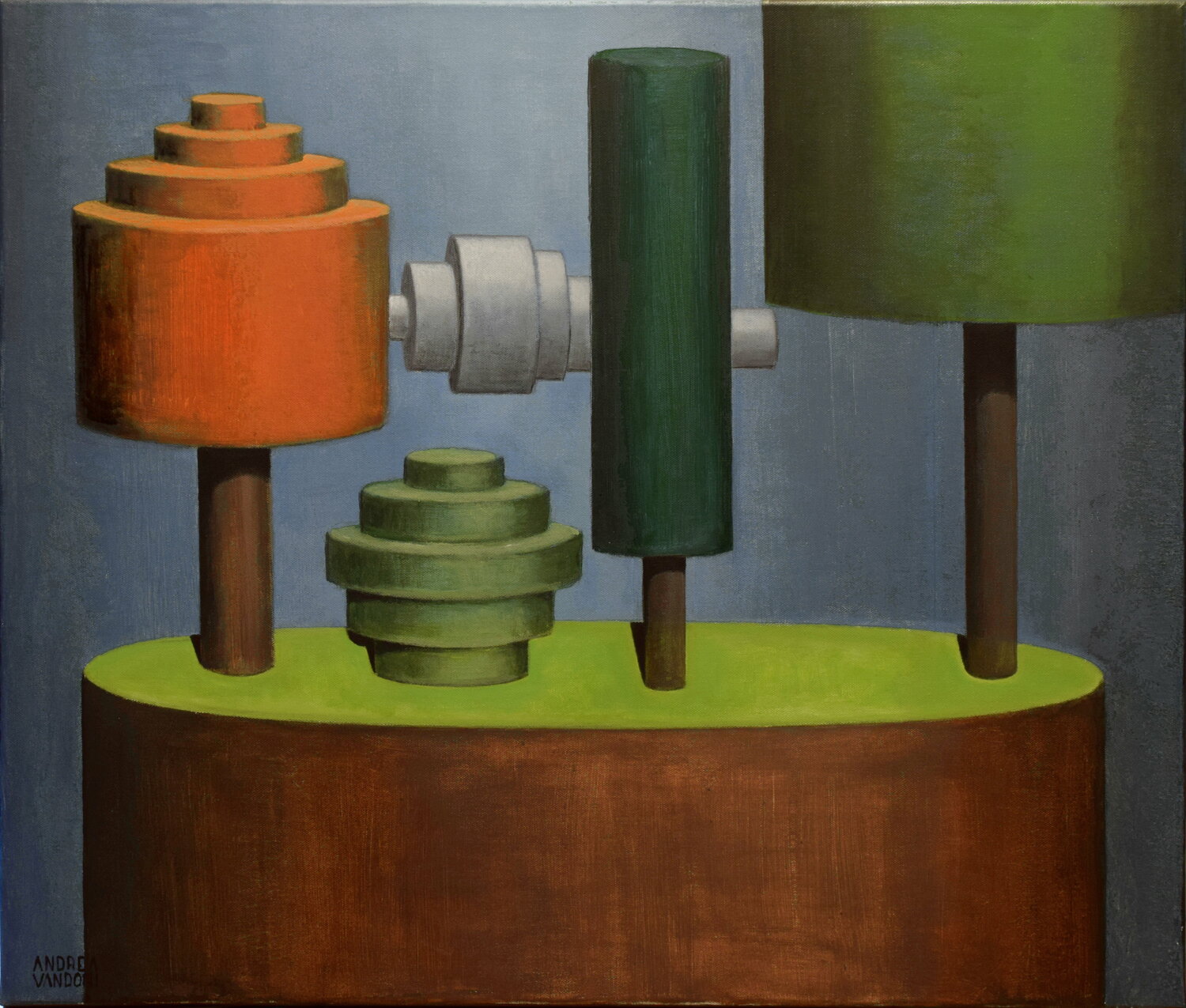 CYLINDRISM 3 Andrea Vandoni Original painting for sale