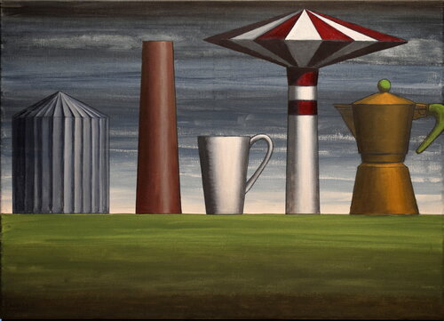 COMPOSITION ON THE HORIZON 2 by Andrea Vandoni, Painting for Sale on Select