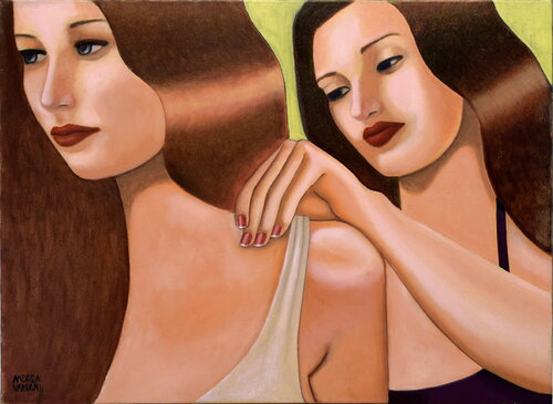 LE AMICHE by Andrea Vandoni, Painting for Sale on Select